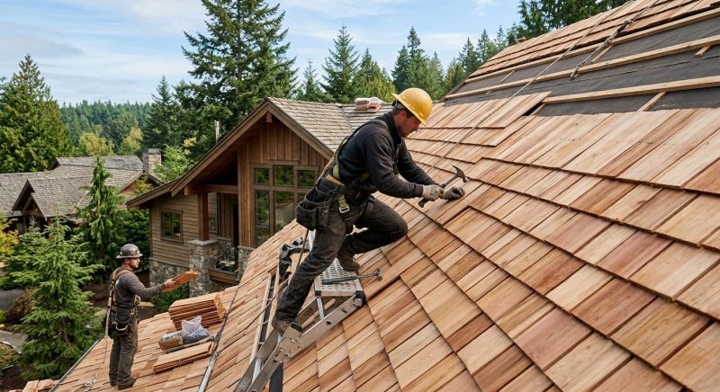 Cedar Shake Roof Construction in Allenspark, CO