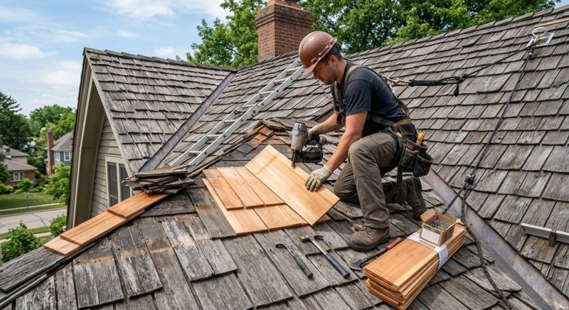 Cedar Shake Roof Repair in Longmont, CO