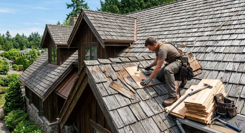 Cedar Shake Roof Repair in Wheat Ridge, CO